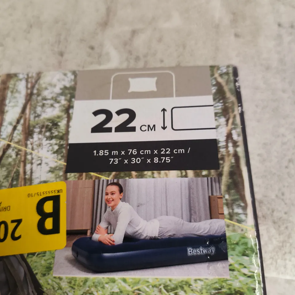 BESTWAY INFLATABLE AIR MATTRESS BED – 1.85M X 76CM X 22CM (73" X 30" X 8.75")