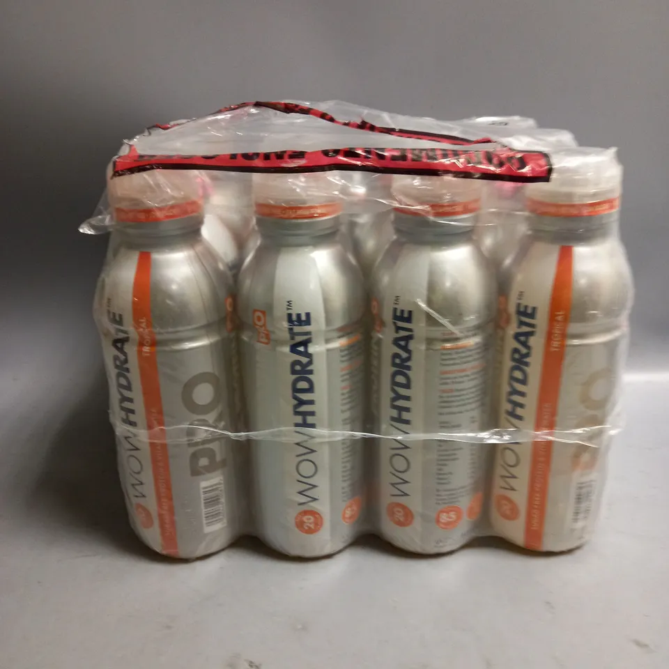 12 X WOW HYDRATE COLLAGEN PROTEIN DRINKS 500ML TROPICAL