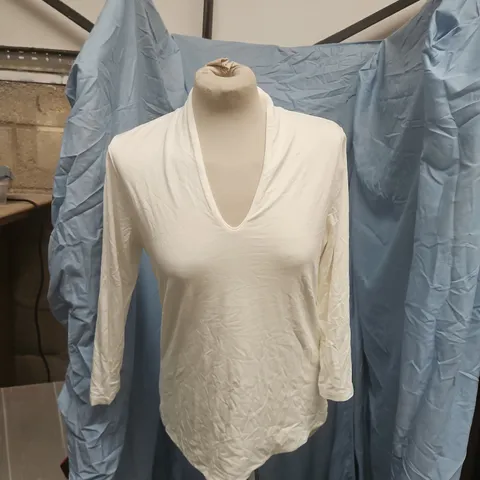 HOBBS LONDON AIMEE TOP – IVORY, SIZE M
