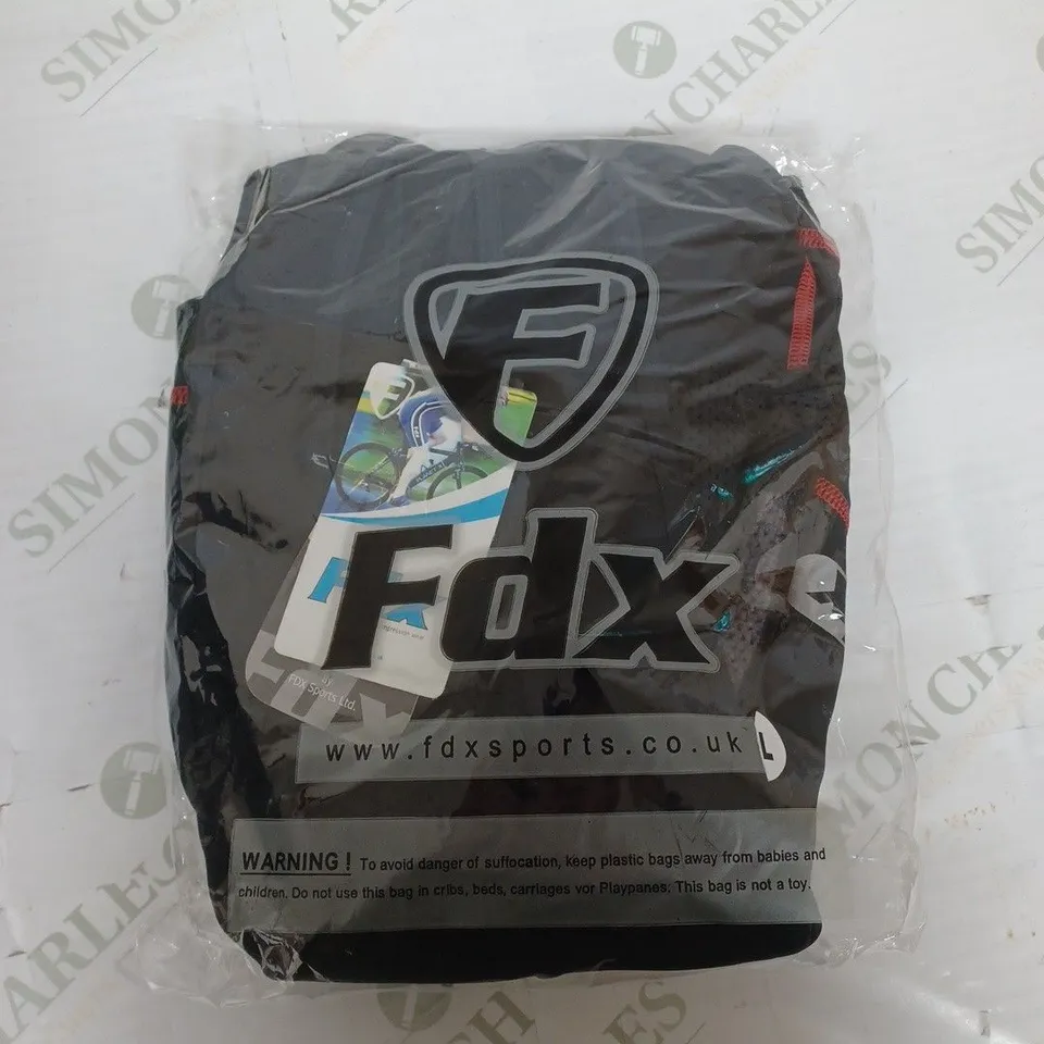 FDX SPORTS CYCLING TROUSERS IN BLACK/RED SIZE L