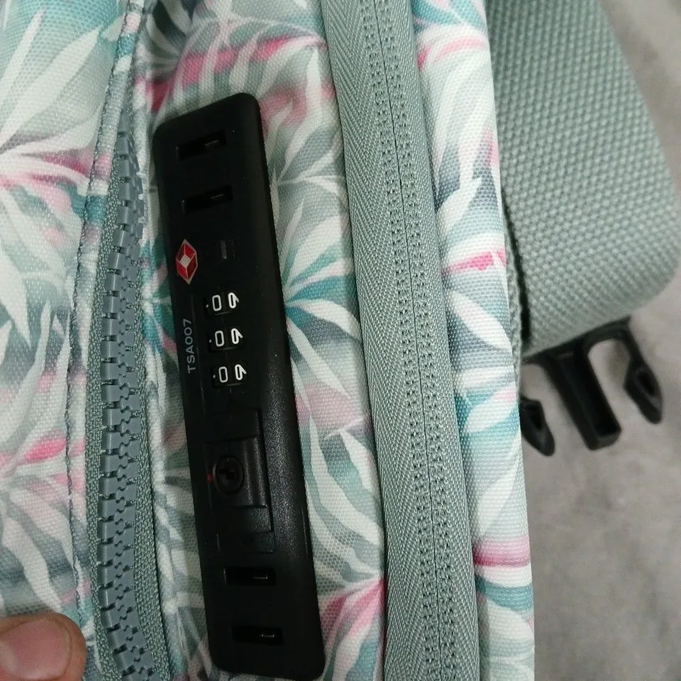 KIPLING PALM LEAF PRINT TRAVEL BAGS – SET OF 2 WITH TSA LOCK