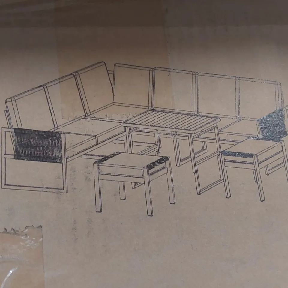 BOXED OUTDOOR SOFA SET IN GREY