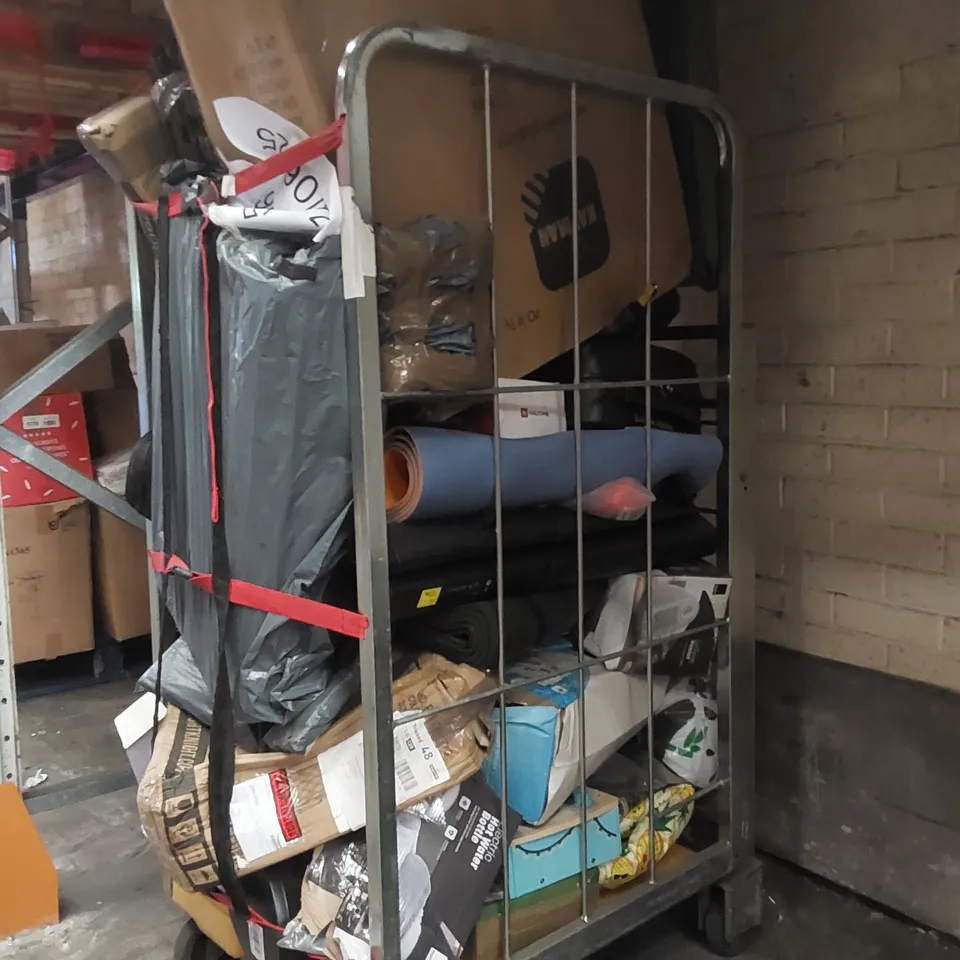 CAGE CONTAINING ASSORTED CONSUMER PRODUCTS - CAGE NOT INCLUDED -