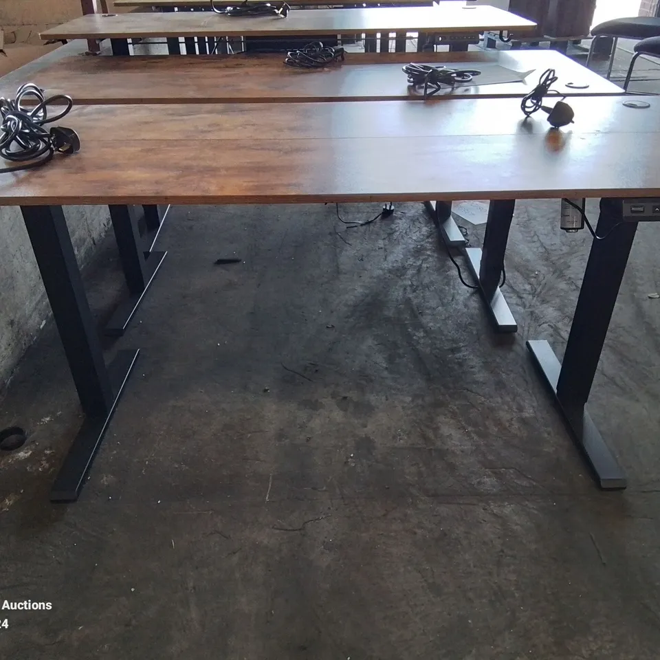 SET OF 2 ELECTRONIC HEIGHT ADJUSTABLE WORK DESKS (UNTESTED)