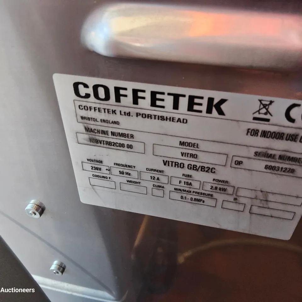 COFFEETEK VITRO BEAN TO CUP COFFE MACHINE