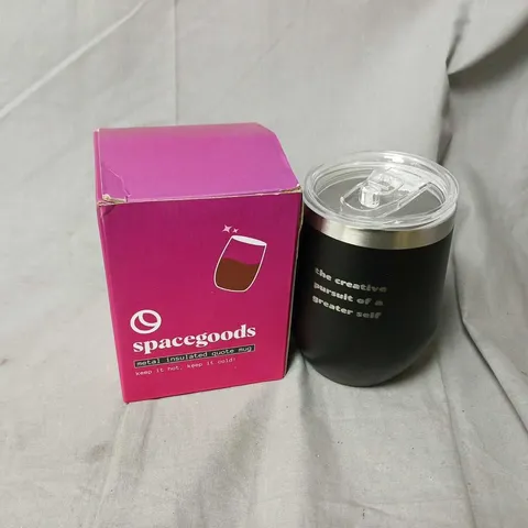 SPACEGOODS METAL INSULATED QUOTE MUG – PINK BOXED