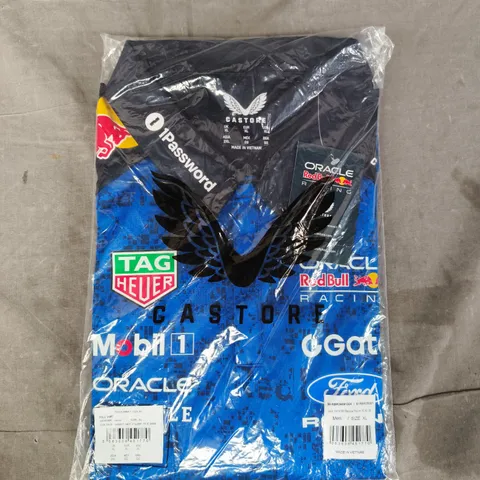 BAGGED CASTORE RED BULL RACING REPLICA POLO TOP SIZE XL