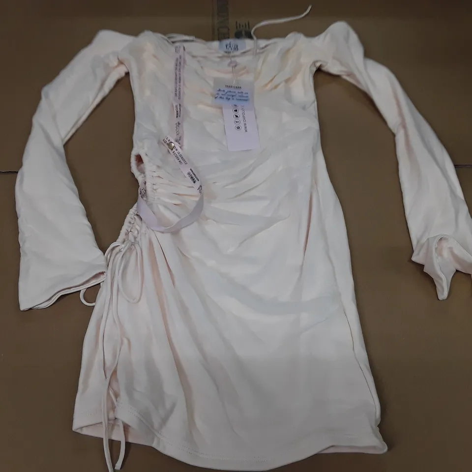 OH POLLY CUT OUT HIP MINI DRESS IN IVORY - 10