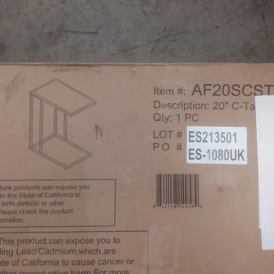 BOXED ALBERTA SIDE TABLE MOCHA/BLACK