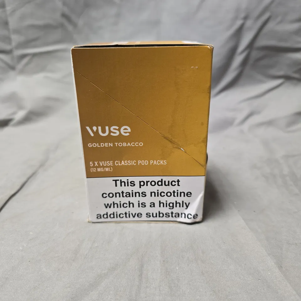 VUSE CLASSIC POD PACKS – GOLDEN TOBACCO (5 X 12 MG/ML NICOTINE)