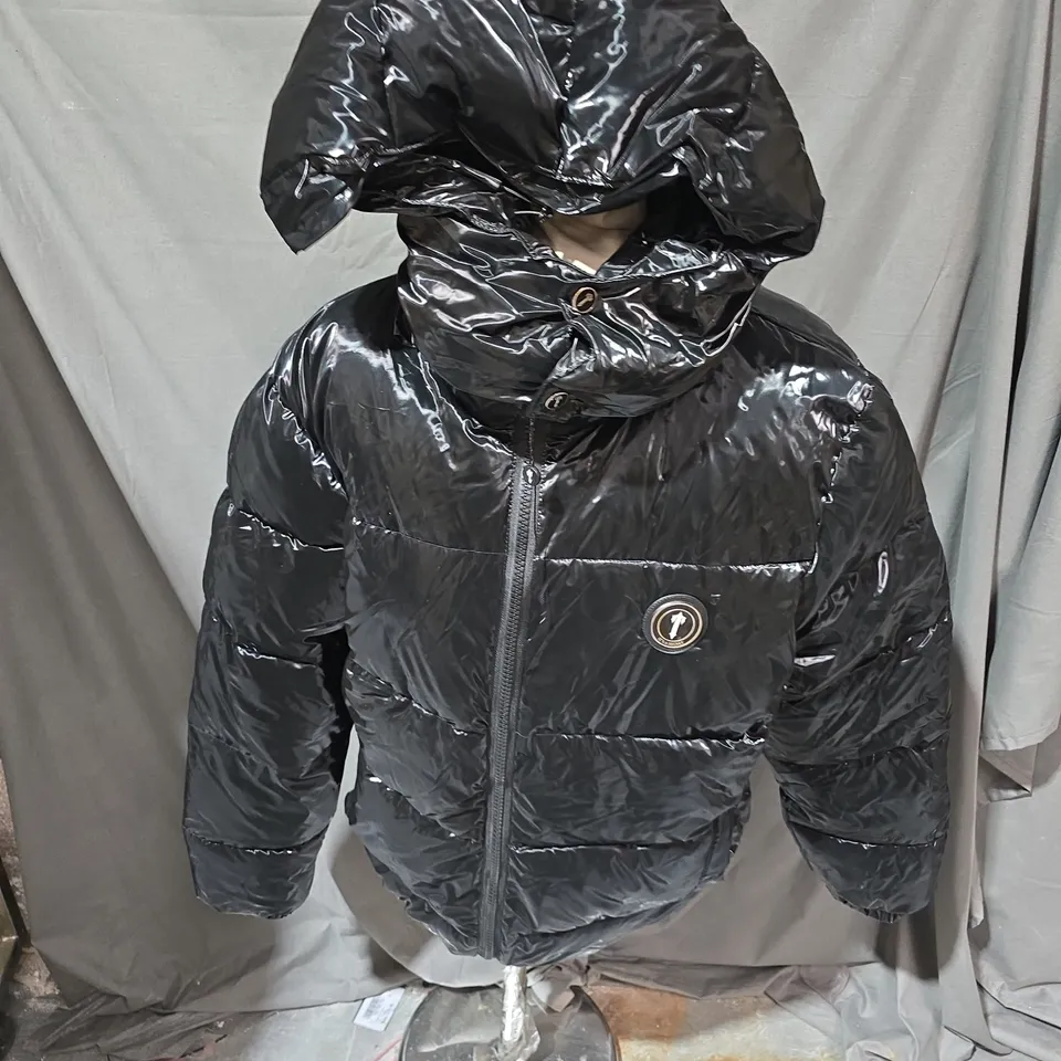 TRAPSTAR IT'S A SECRET PUFFER JACKET – BLACK - SIZE UNSPECIFIED