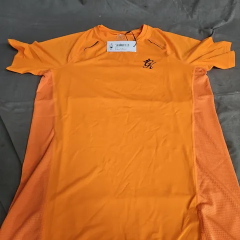 GK Flex 2.0 Tee – Amber/Black, Size S (GymKing)