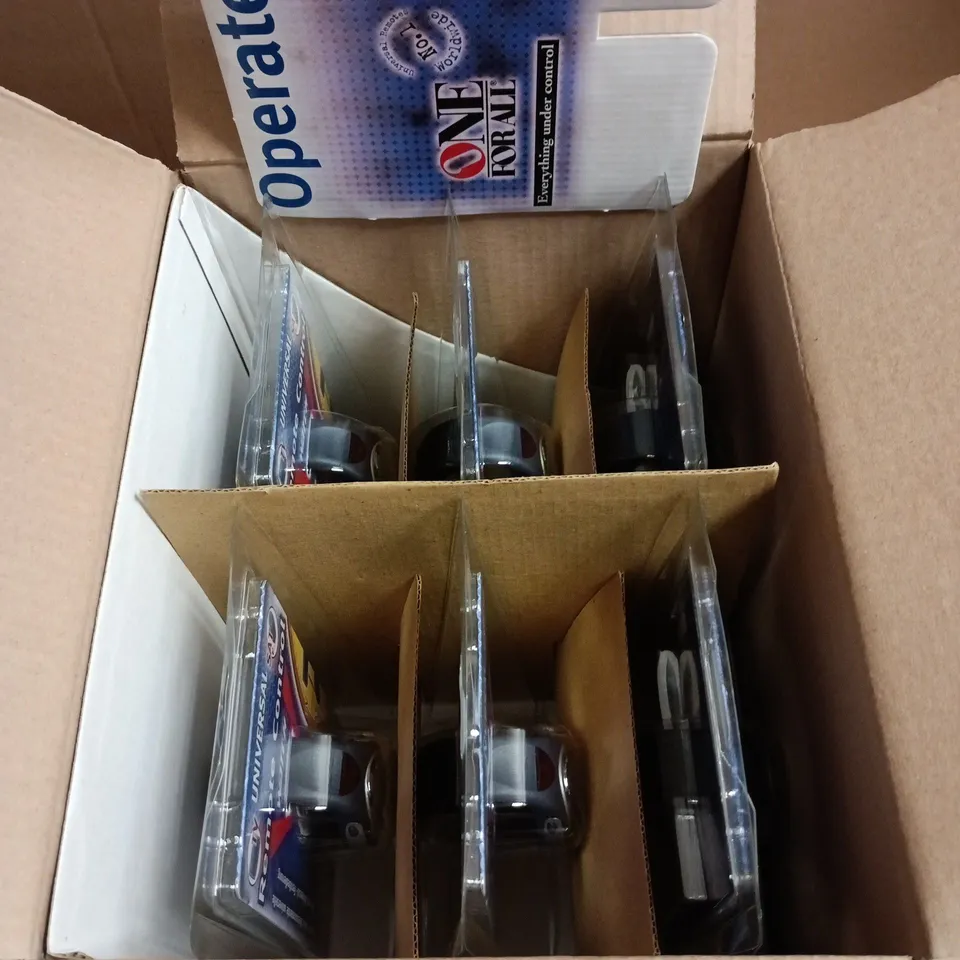 BOX OF 6 ONE FOR ALL UNIVERAL REMOTE CONTROL WATCHES