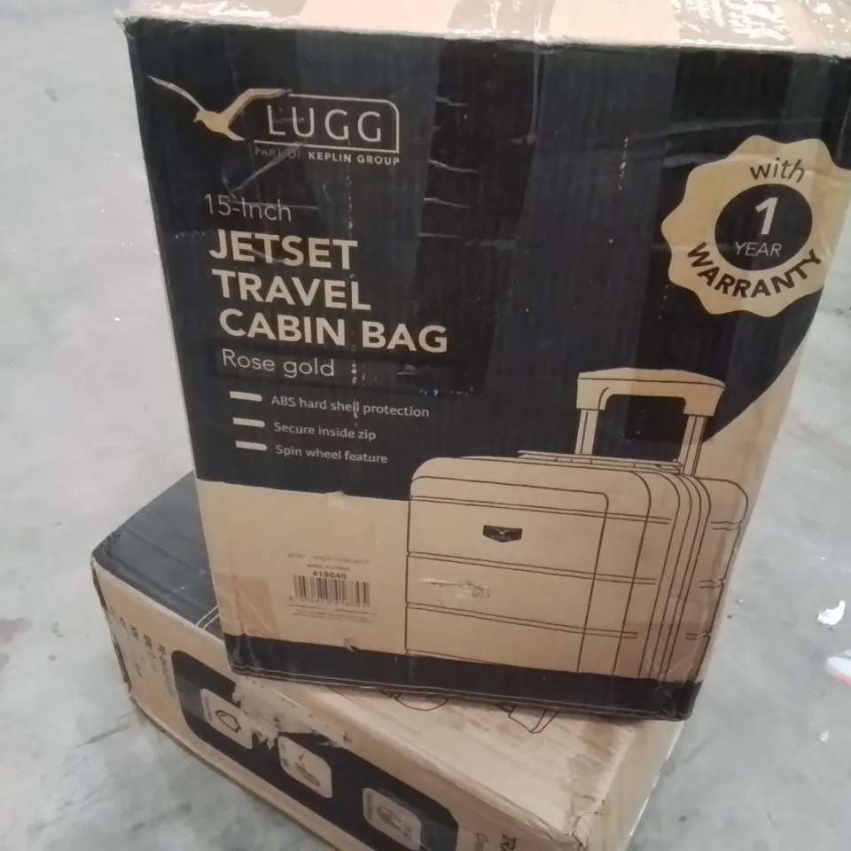 BOXED LUGG - 15INCH TRAVEL  CABIN BAG ROSE GOLD