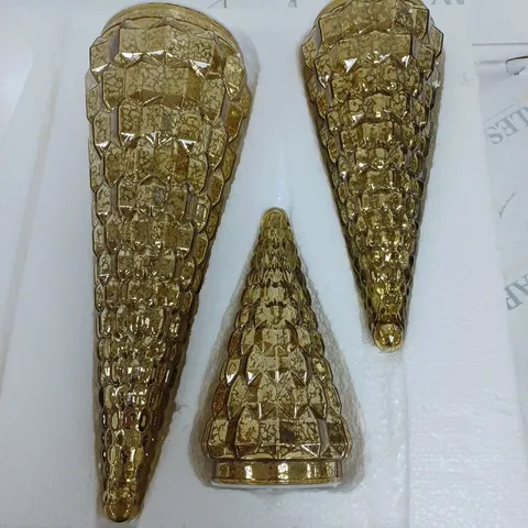 ALISON CORK SET OF MERCURY GLASS TREES 