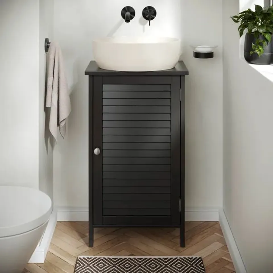 BOXED NAUTICAL CLOAKROOM VANITY UNIT, BLACK (1 BOX)
