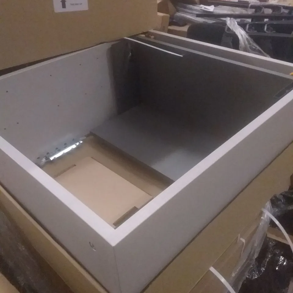 BOXED GREY LINEN 600 BASIN DRAWER CARCASS 