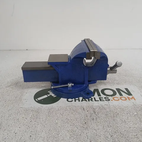 BLUE BENCH VISE WITH MOUNTING BASE