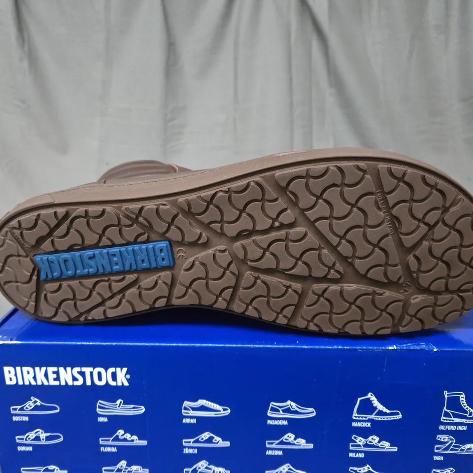 BOXED BIRKENSTOCK DARK BROWN Q0 700 BOOTS - UK 9.5