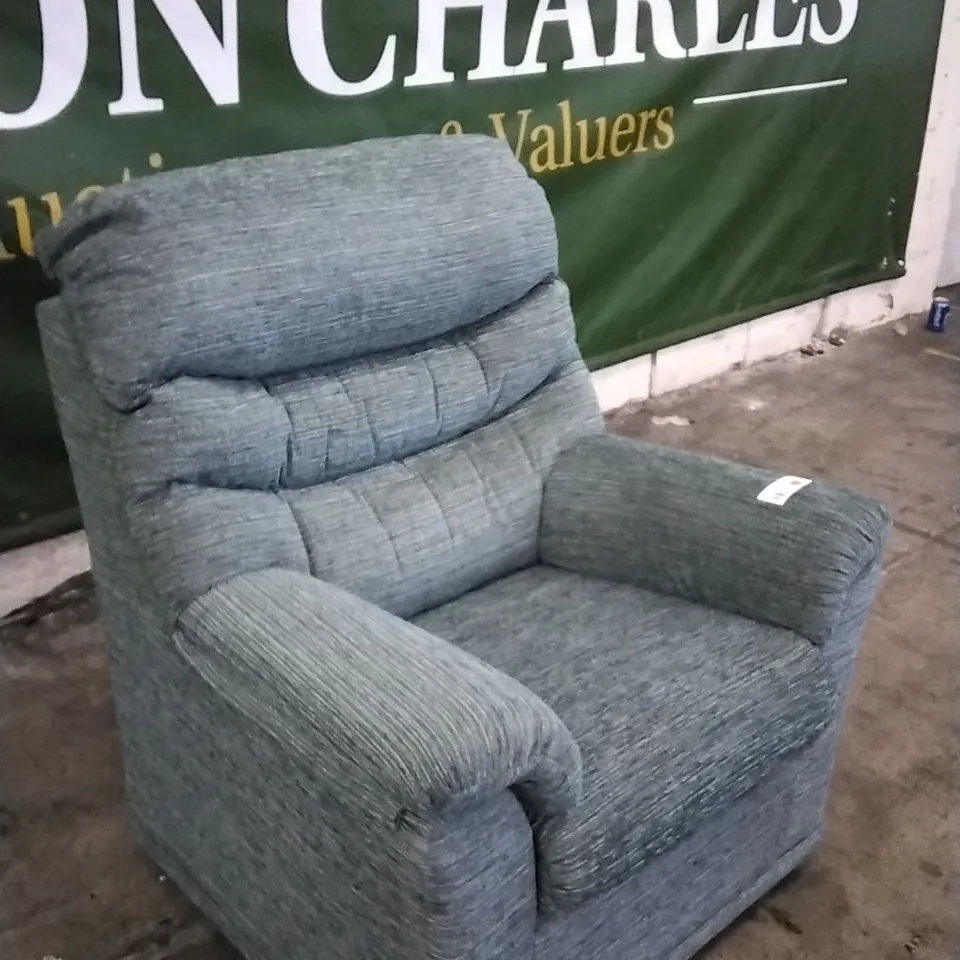 QUALITY BRITISH DESIGNED & MANUFACTURED G PLAN MALVERN ARMCHAIR WAFFLE MARINE FABRIC 