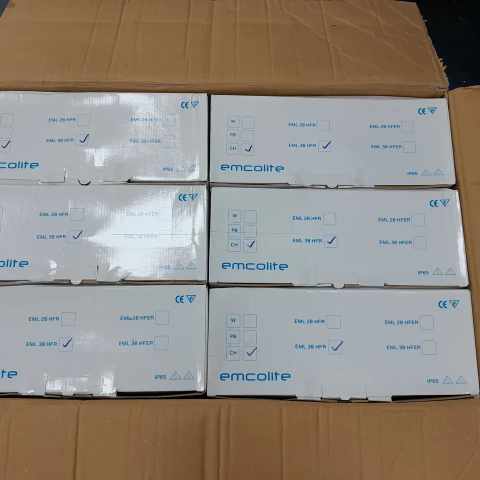 LOT OF 6 EMCOLITE EML 38 HFR DOWNLIGHTS
