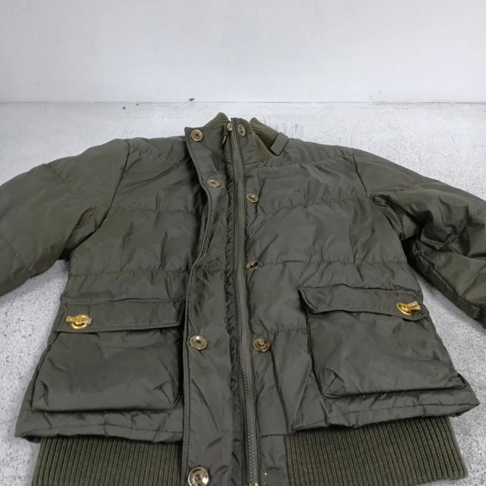 PIERRE CARDIN OLIVE GREEN PUFFER JACKET – UK M