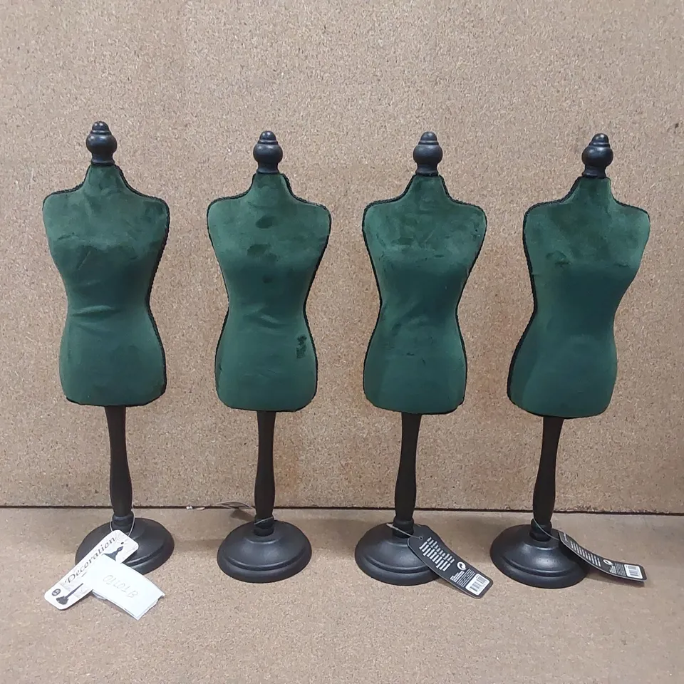 SET OF 4 DECORATIVE FEMALE MANNEQUIN DECOR PIECES - 46cm