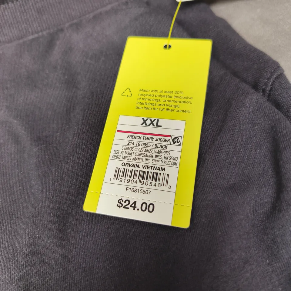 2 X ALL IN MOTION FRENCH TERRY JOGGER BLACK XXL WITH TAGS