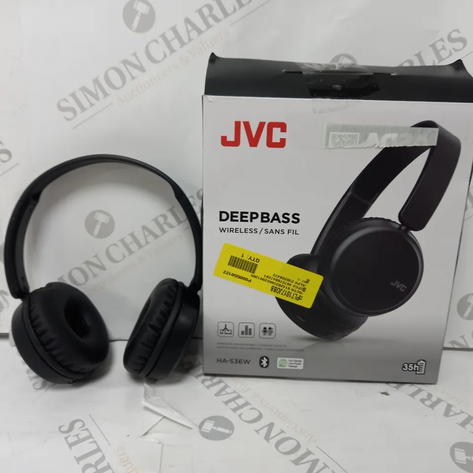 BOXED JVC DEEP BASS WIRELESS BLUETOOTH HEADPHONES - BLACK