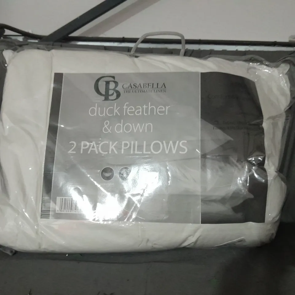 CASABELLA DUCK FEATHER & DOWN PACK OF 2 PILLOWS