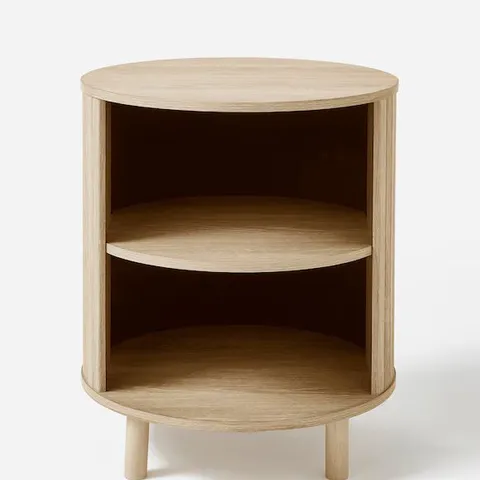 BOXED TATE ROUND OPEN SIDE TABLE