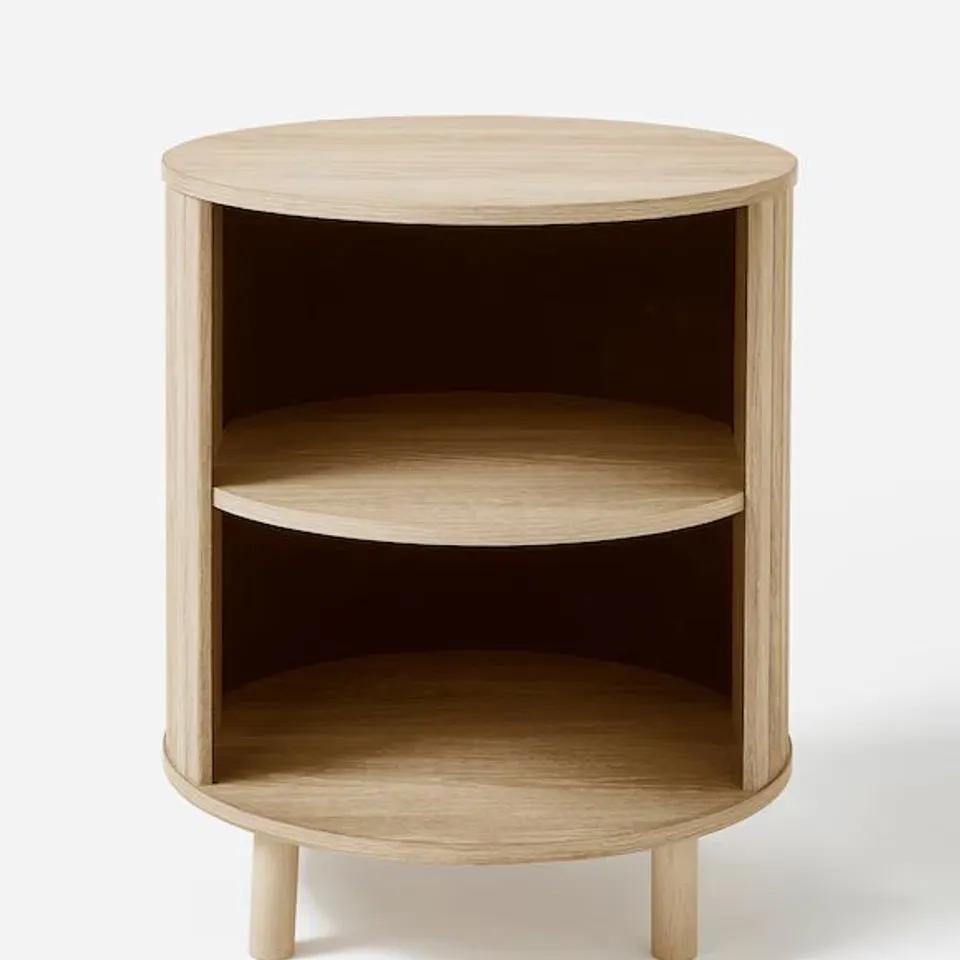 BOXED TATE ROUND OPEN SIDE TABLE