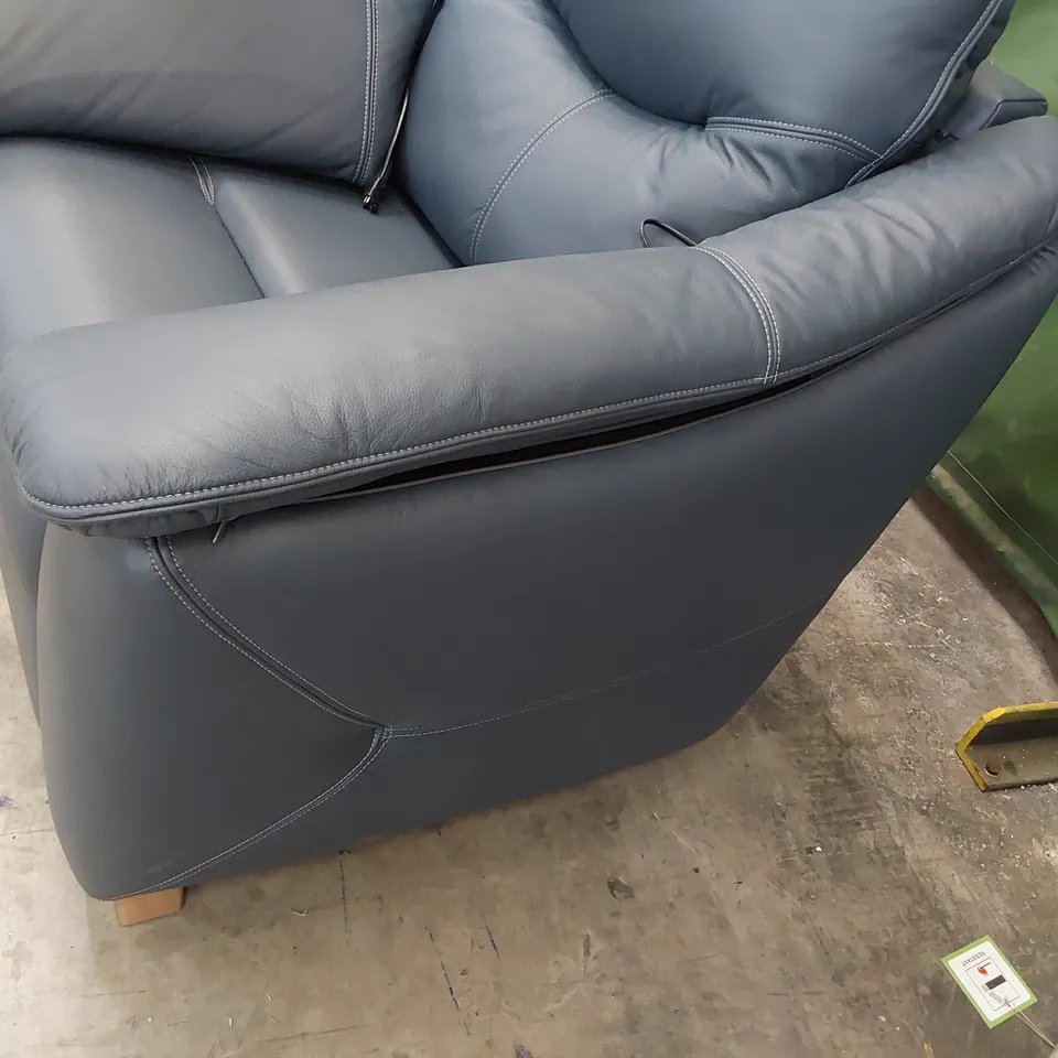 QUALITY BRITISH DESIGNER G PLAN JACKSON POWER RECLINING EASY CHAIR CAMBRIDGE NAVY LEATHER 