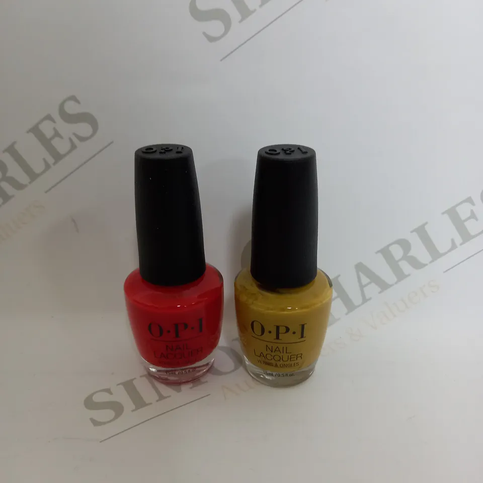 O.P.L NAIL LACQUER IN RED AND YELLOW 