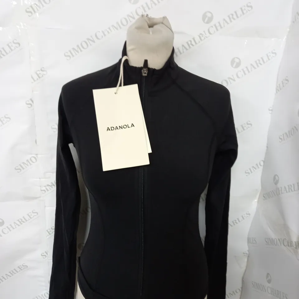 ADANOLA LONG SLEEVE ZIP UP TOP SIZE S