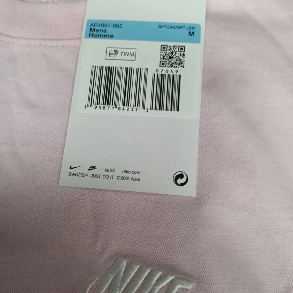 NIKE THE NIKE TEE – PINK MEN'S T‑SHIRT, UK M