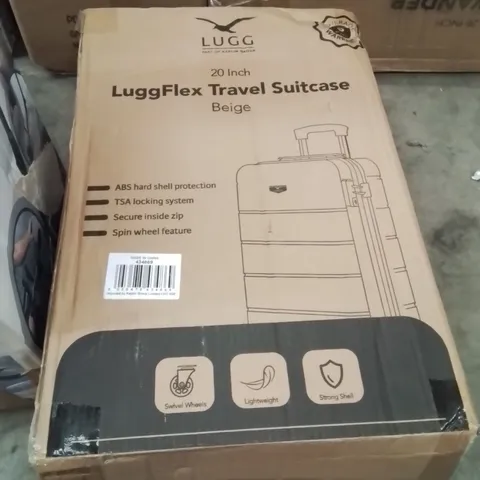 BOXED LUGG 20INCH LUGGFLEX TRAVEL SUITCASE BEIGE