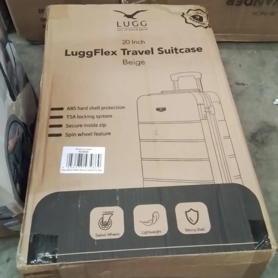 BOXED LUGG 20INCH LUGGFLEX TRAVEL SUITCASE BEIGE