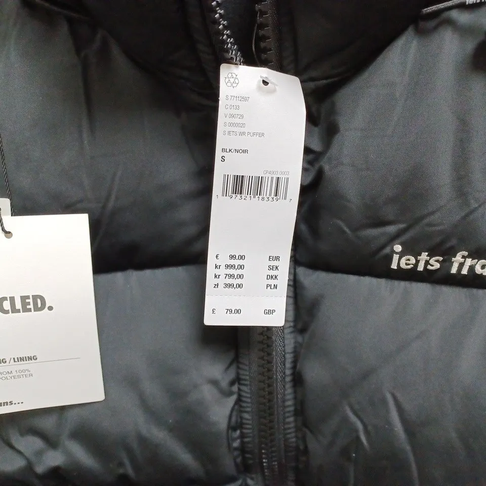 IETS FRANS BLACK PADDED COAT - S