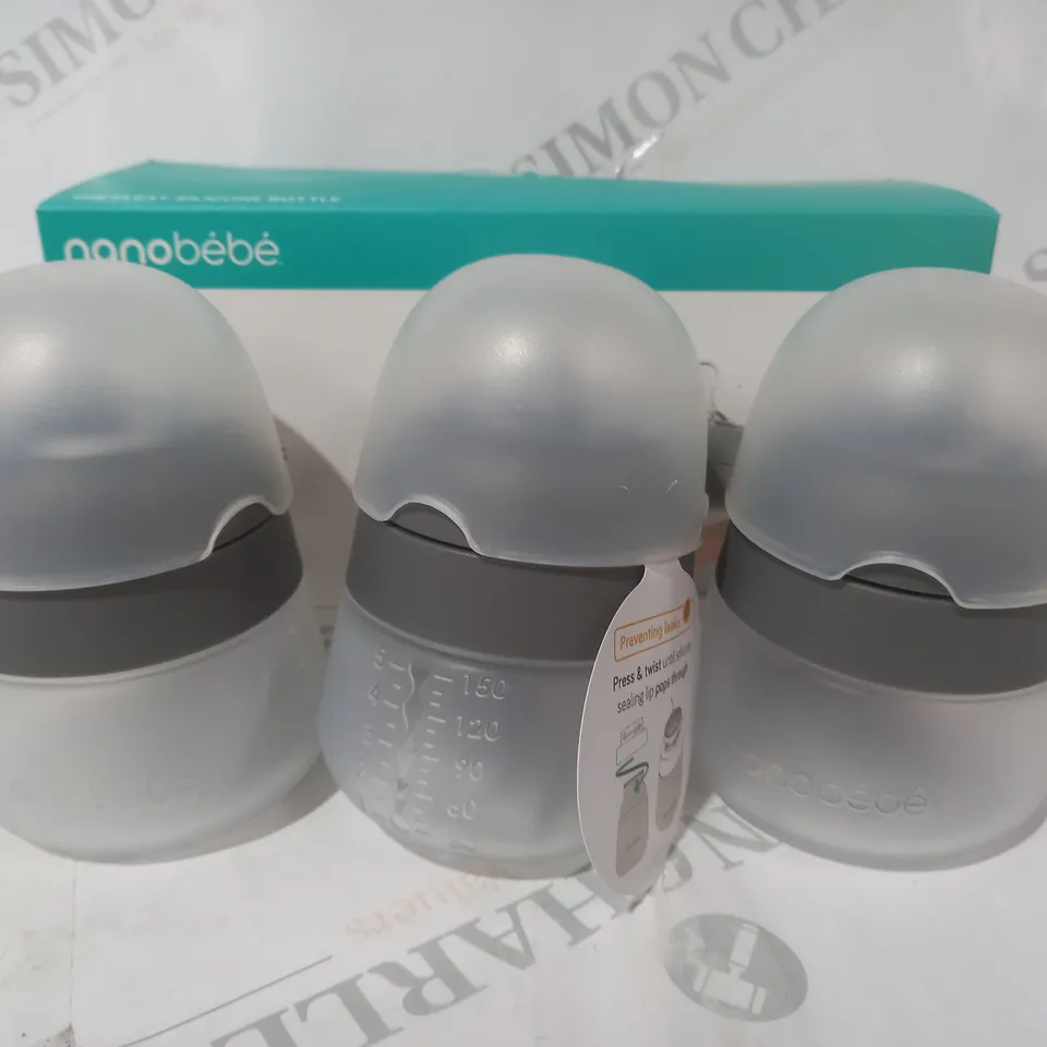 BOXED NANOBÉBÉ SET OF 3 SILICONE BOTTLES