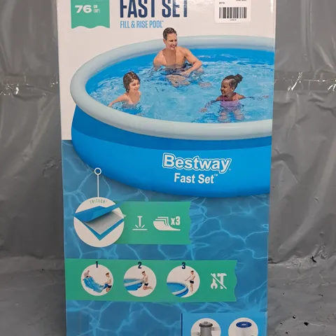 BESTWAY 12FT POOL FAST SET WITH POOL FILTER - COLLECTION ONLY