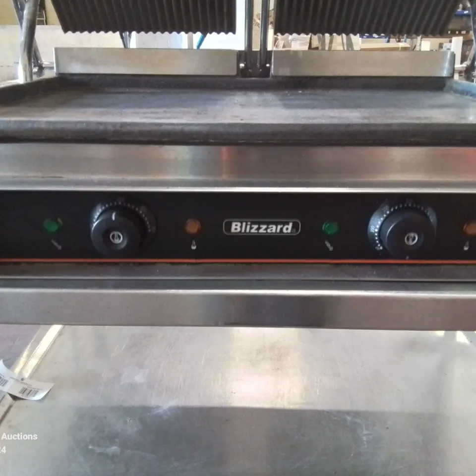 BLIZZARD TEPPANYAKI BARBECUE COMMERCIAL ELECTRIC CONTACT DOUBLE SIDE HEATING GRILL FULL FLAT TOP SANDWICH PRESS GRILL SANDWICH MAKING GILL GRIDDLE AND BACON COOKER