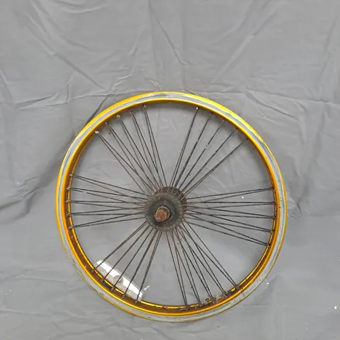 BICYCLE WHEEL – YELLOW RIM WITH SPOKES - X2