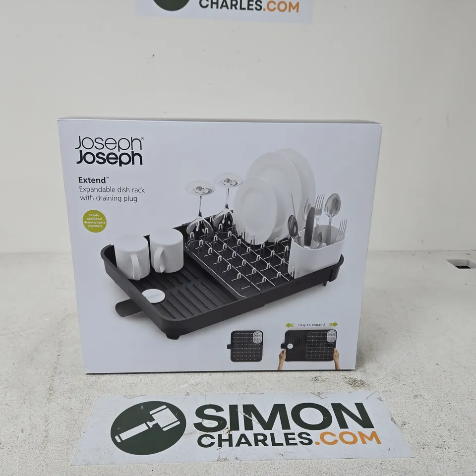 JOSEPH JOSEPH EXPANDABLE DISH RACK WITH DRAINING PLUG BOXED