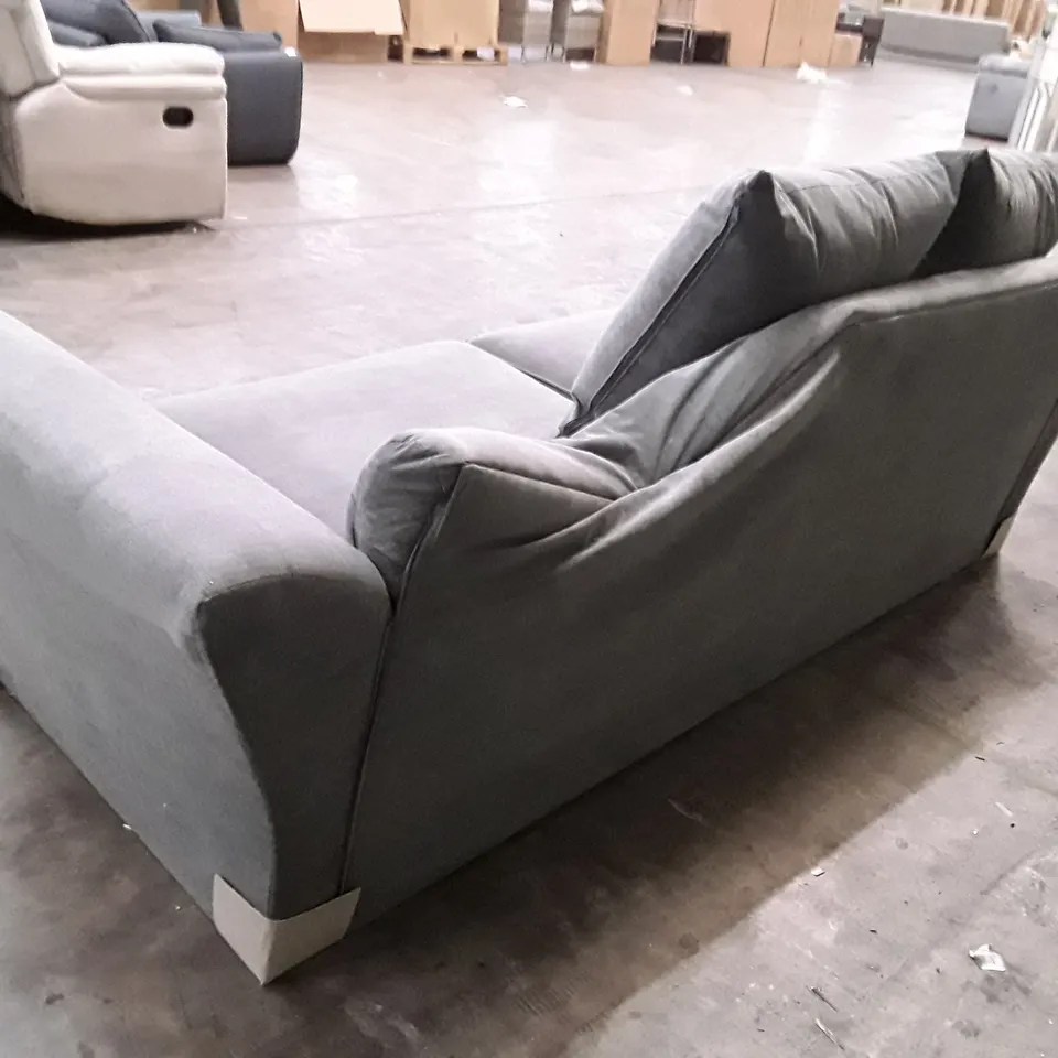 DESIGNER DURY 3 SEATER SOFA - DARK GREY FABRIC