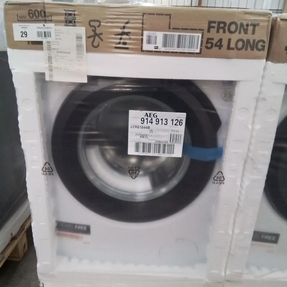 AEG PROSENSE TECHNOLOGY 8KG WASHING MACHINE WITH 1400 RPM - WHITE - A RATED Model LFR61844B RRP £542