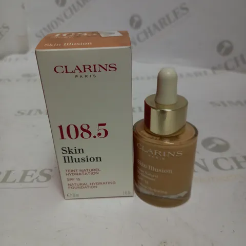 CLARINS SKIN ILLUSION FOUNDATION SHADE 108.5 CASHEW