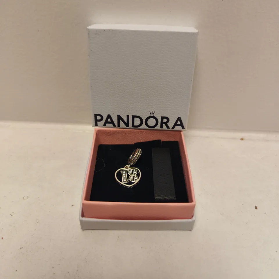 BOXED PANDORA 18TH CELEBRATION DANGLE CHARM