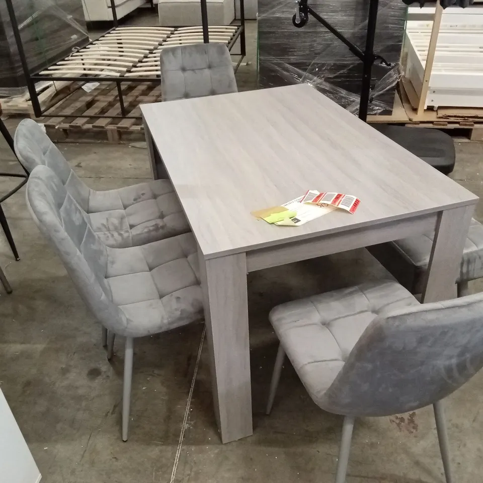 SAVARNA 6-PERSON DINING SET - GREY