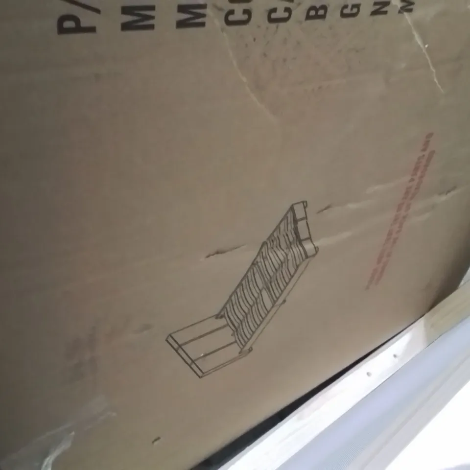 BOXED ZAVIER UPHOLSTERED BED FRAME BROWN SMALL DOUBLE 